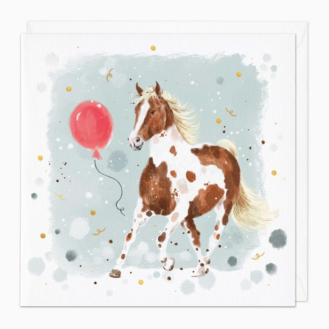 Greeting Card-G292 - Horse with Balloon Art Card-Whistlefish