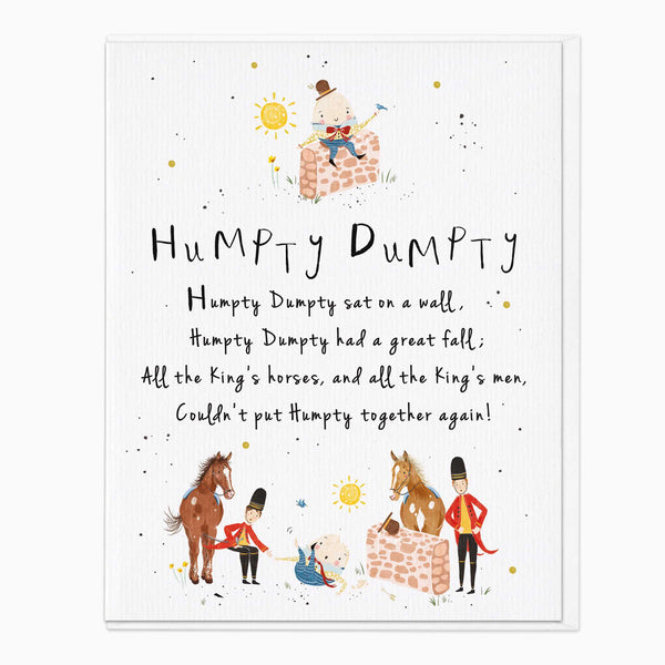 Greeting Card-G387 - Humpty Dumpty Nursery Card-Whistlefish