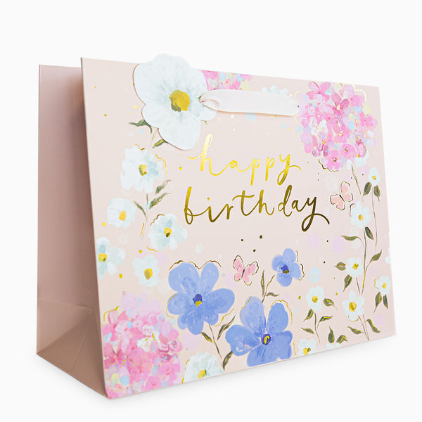 Gift Bag-WGB02MB - Hydrangea Garden Medium Gift Bag-Whistlefish