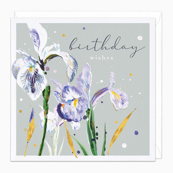 Greeting Card-H065 - Iris Birthday Card-Whistlefish