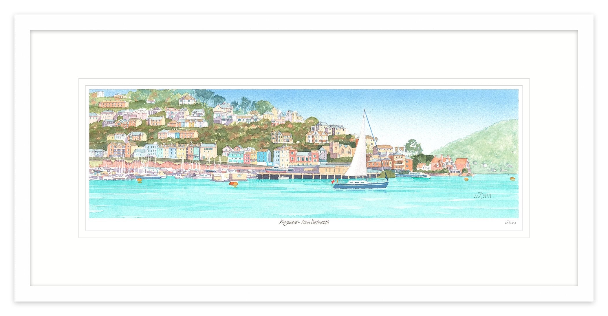 JW230F Kingswear Dartmouth Framed Print