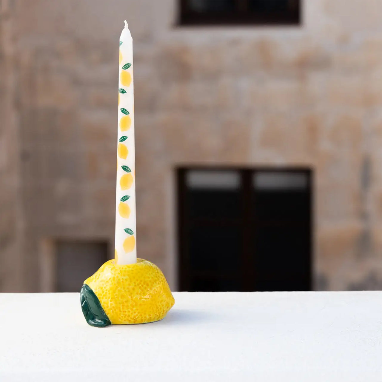 Candle Set-CNDL-LEM - Lemon Taper Dinner Candles 2 Pack-Talking Tables