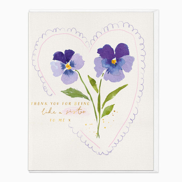 Greeting Card-G424 - Like a Sister Thank You Card-Whistlefish