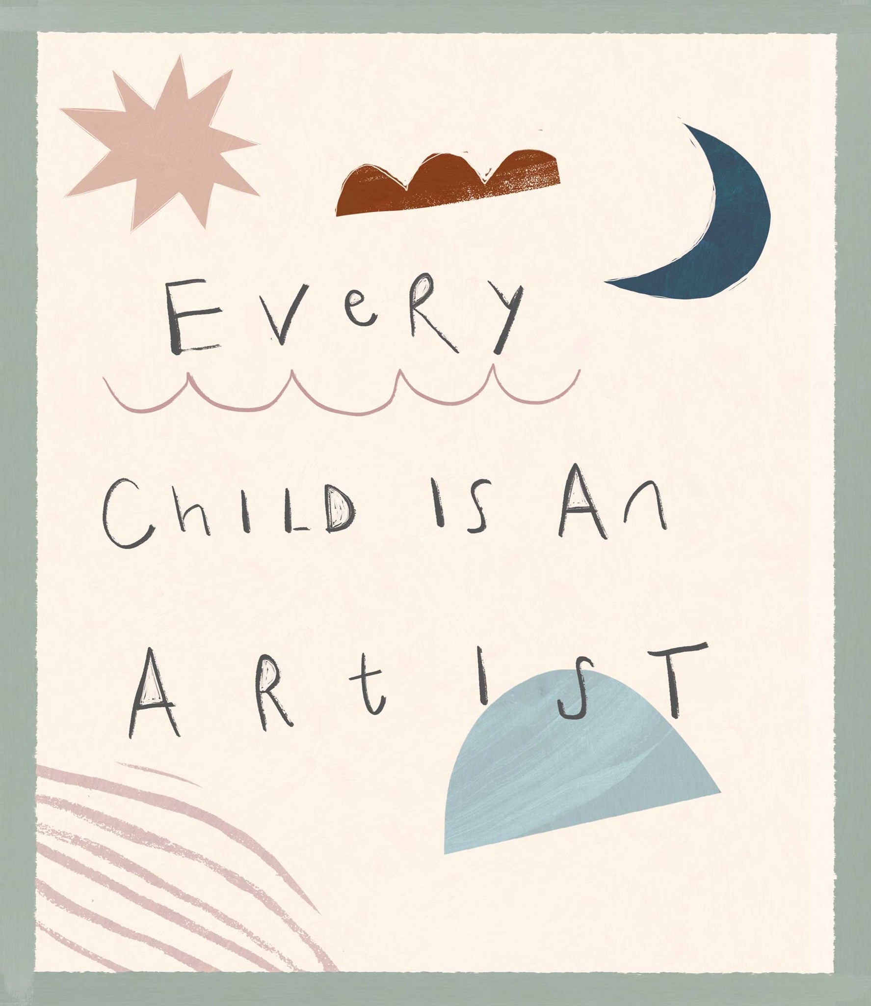 Print-WF1185P - Little Artist Small Art Print-Whistlefish