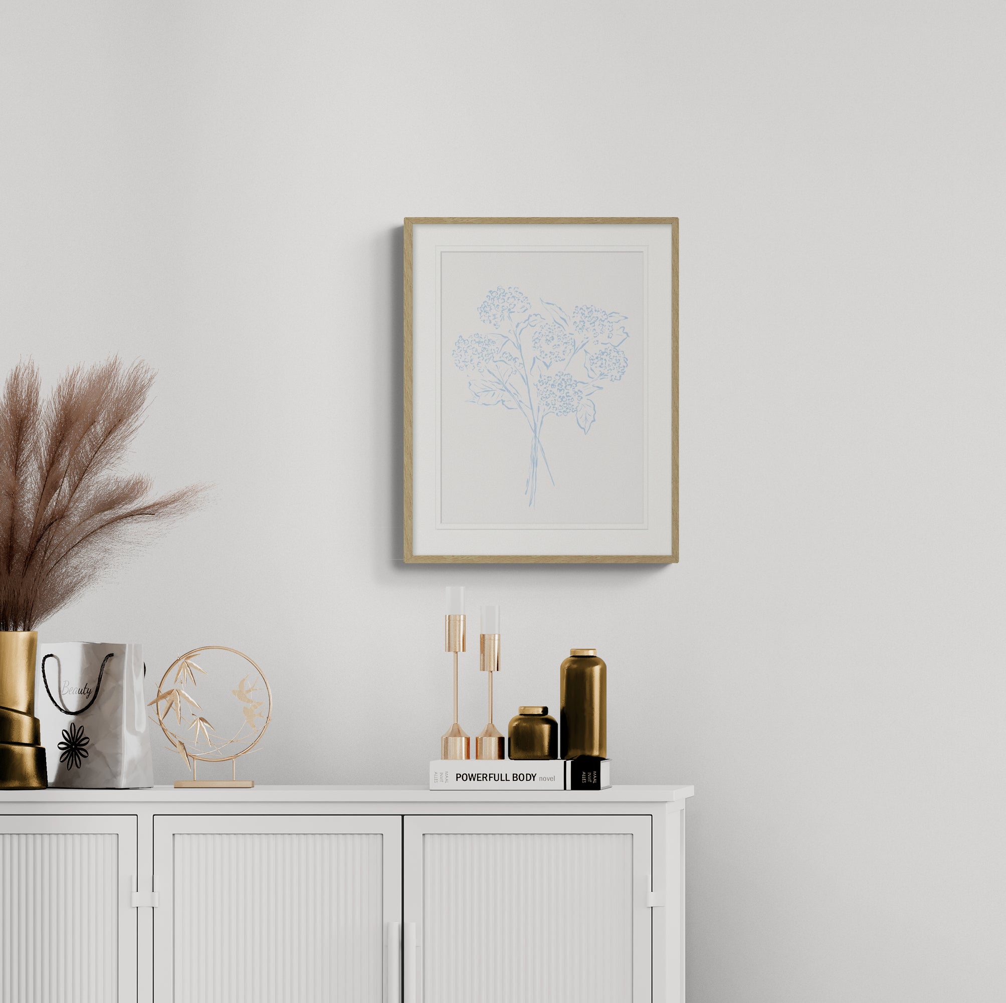 WF1210F - Misty Floral Hues Small Framed Print