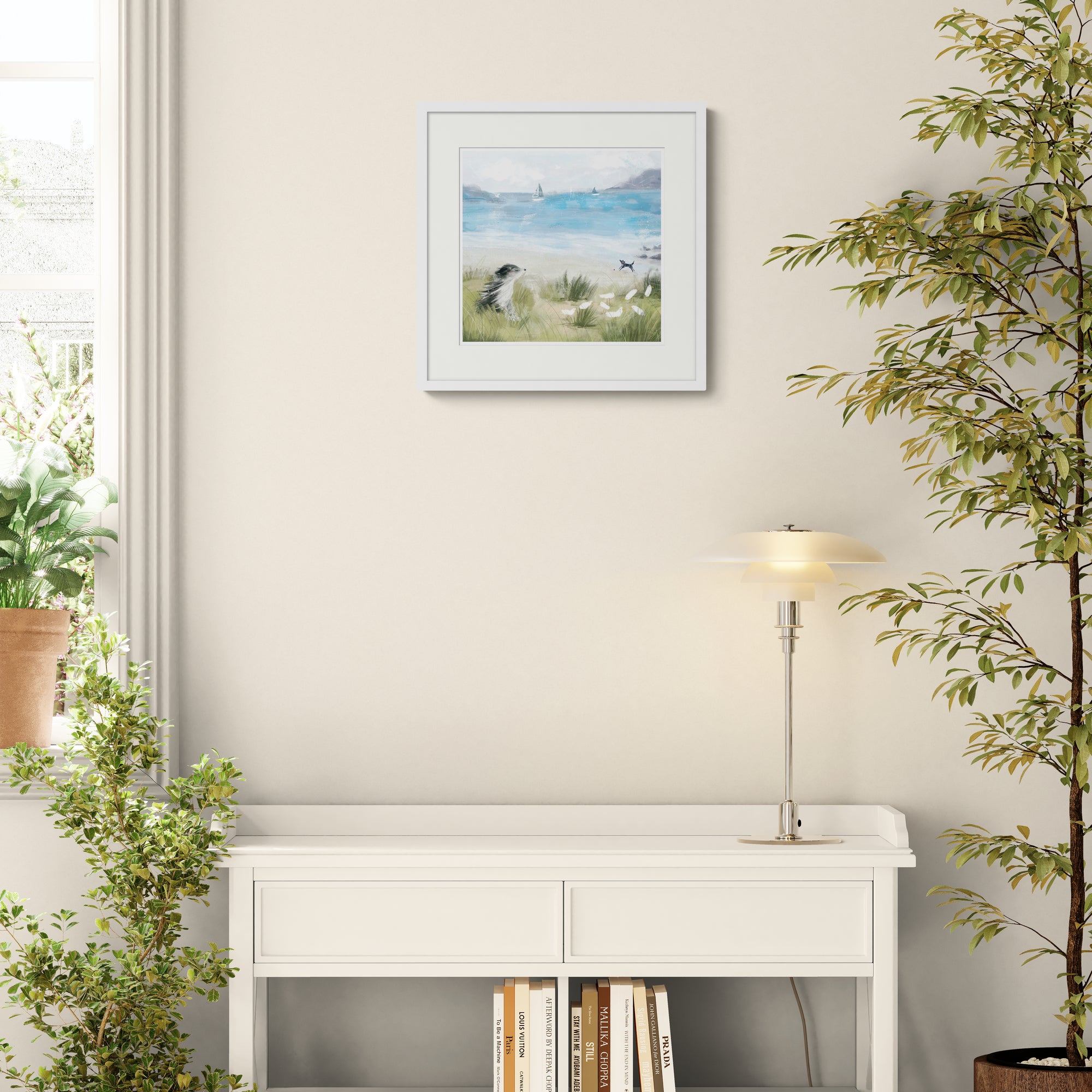 Winston in the Wind Framed Print - Whistlefish
