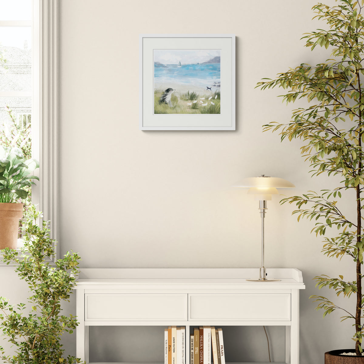 Winston in the Wind Framed Print - Whistlefish
