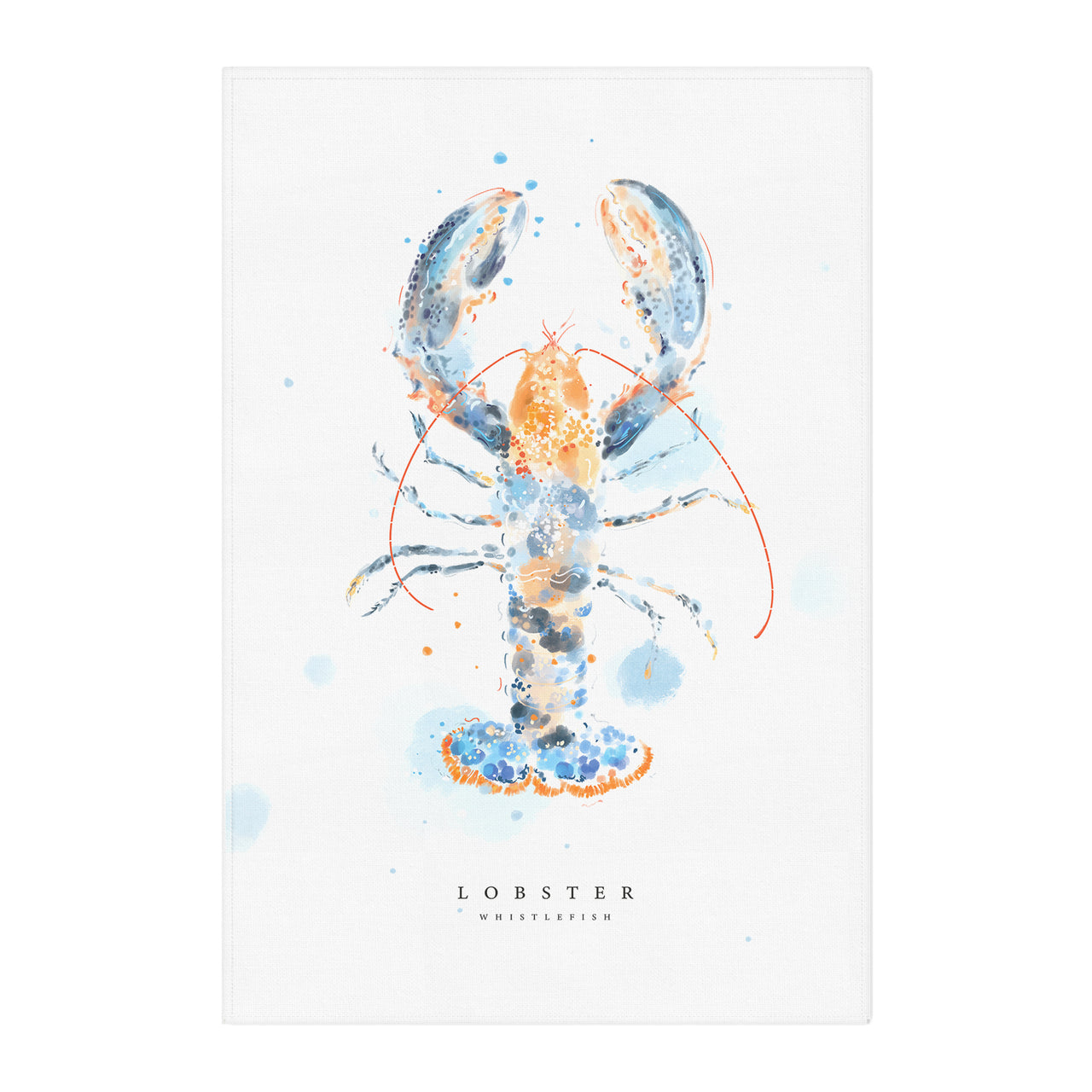 Tea Towel-WTT331 - Lobster Tea Towel-Whistlefish