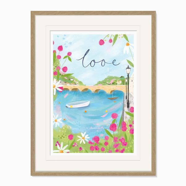 Framed Print-WF1145F - Looe Large Framed Print-Whistlefish