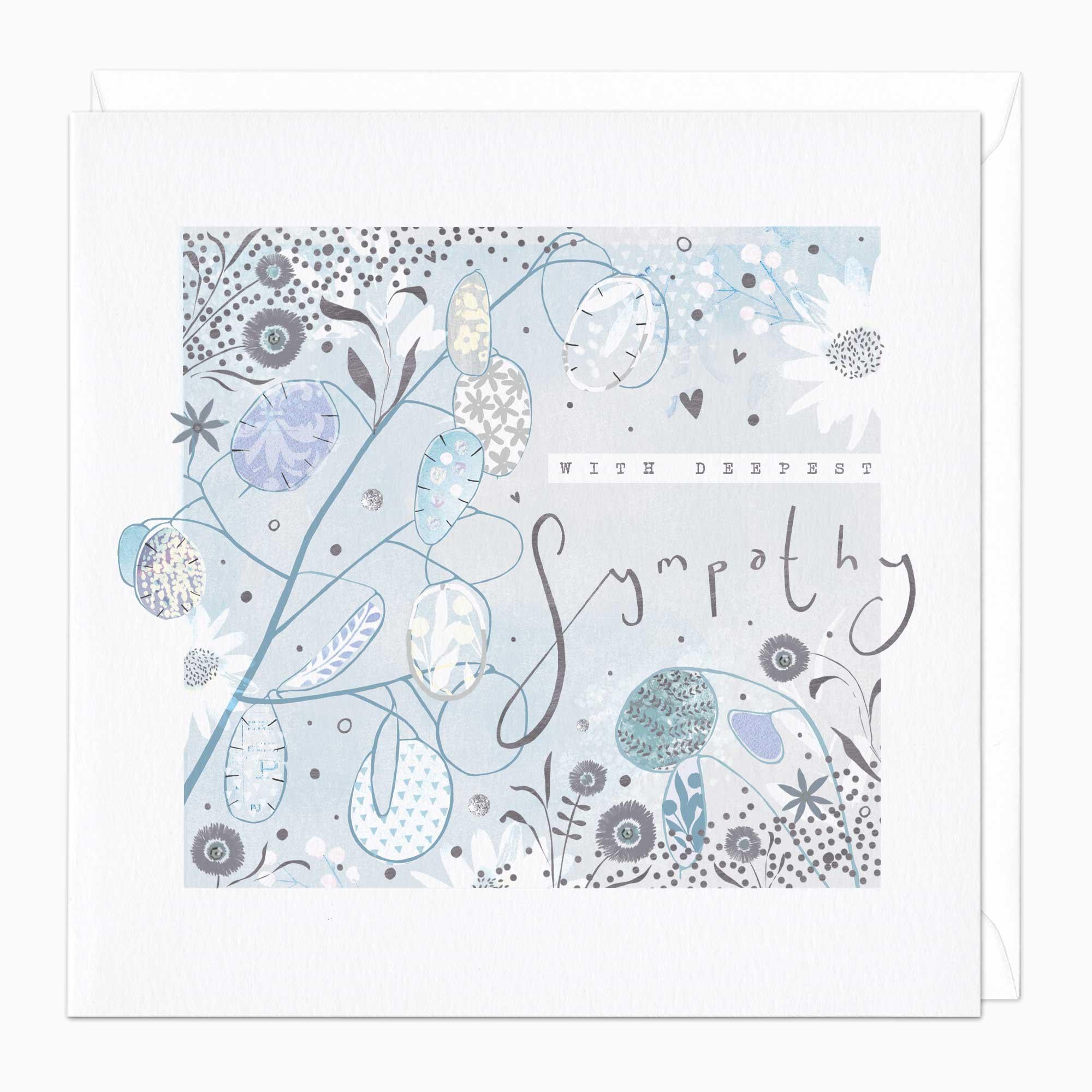 Greeting Card-E234 - Lunaria Deepest Sympathy Card-Whistlefish