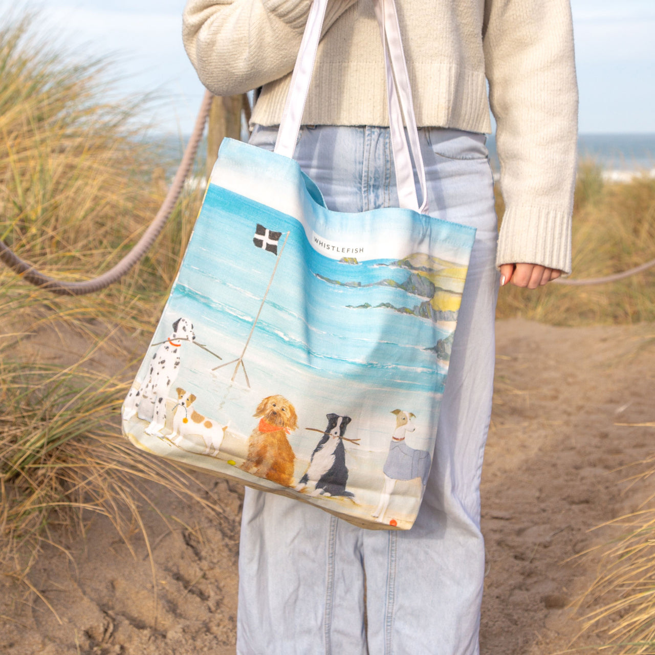 Tote Bag-HC13TB - Hannah Cole Man's Best Friend Tote Bag-Hannah Cole