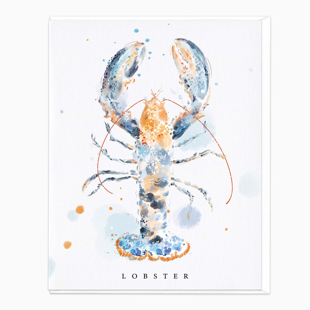 Greeting Card-G622 - Marine Whispers Lobster Card-Whistlefish