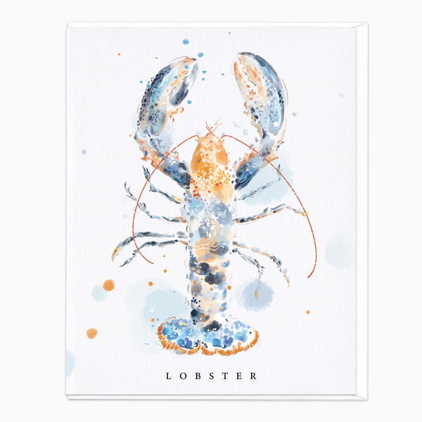 Greeting Card-G622 - Marine Whispers Lobster Card-Whistlefish