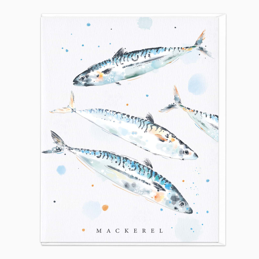 Greeting Card-G625 - Marine Whispers Mackerel Card-Whistlefish