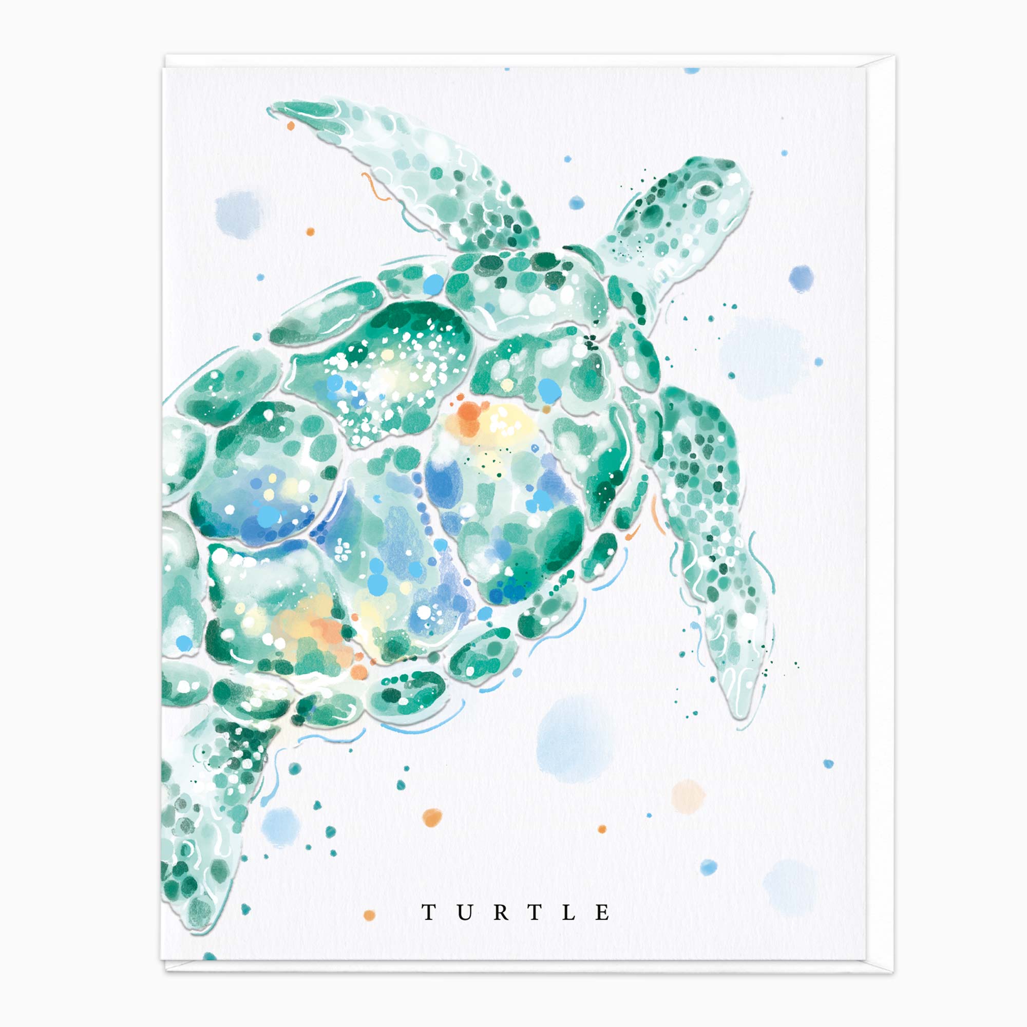 Greeting Card-G628 - Marine Whispers Turtle Card-Whistlefish