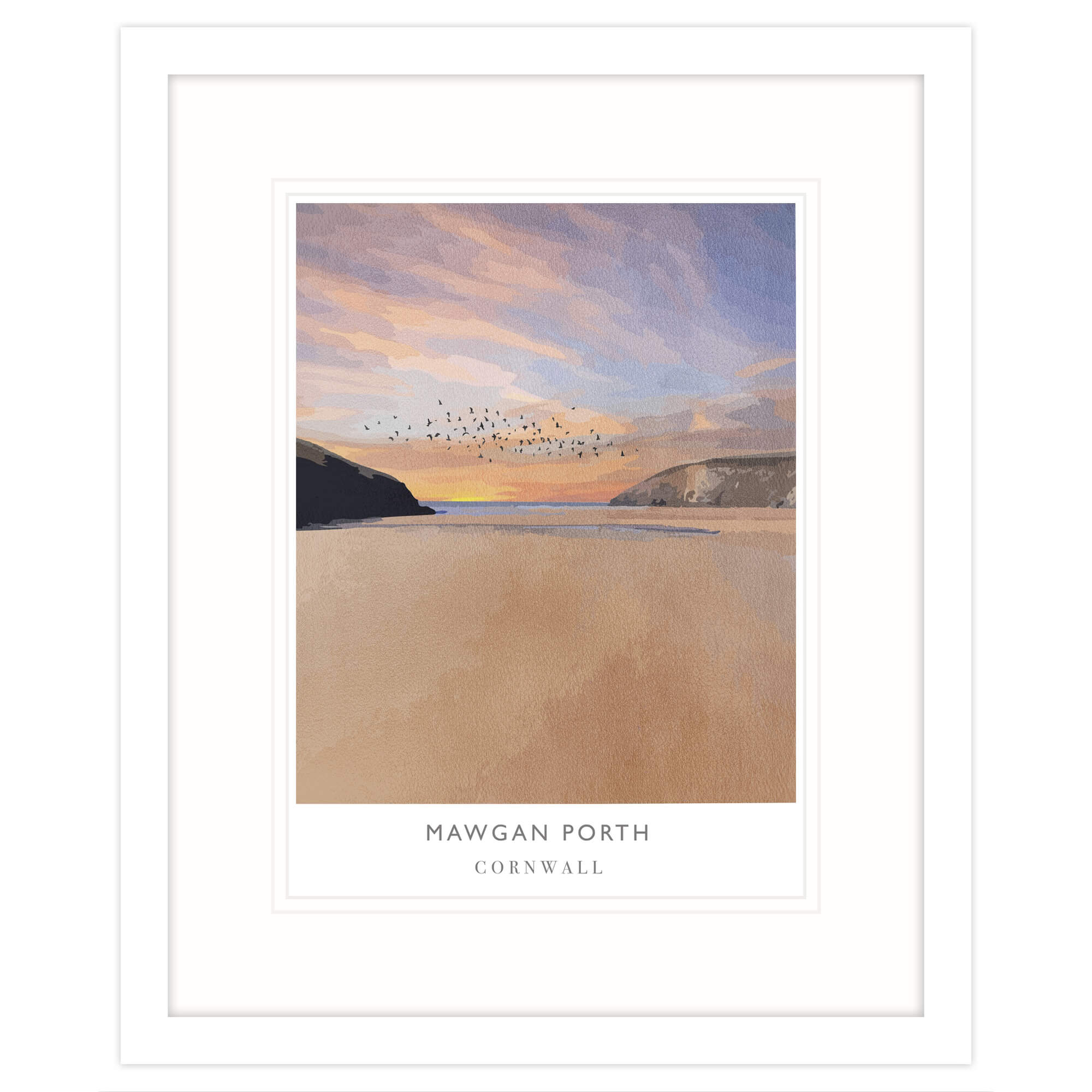 WF258F Mawgan Porth Large Framed Print