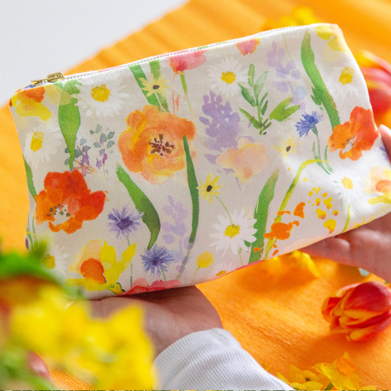 Cosmetic Bag-WFWB03 - Meadow Morning Cosmetic Bag-Whistlefish