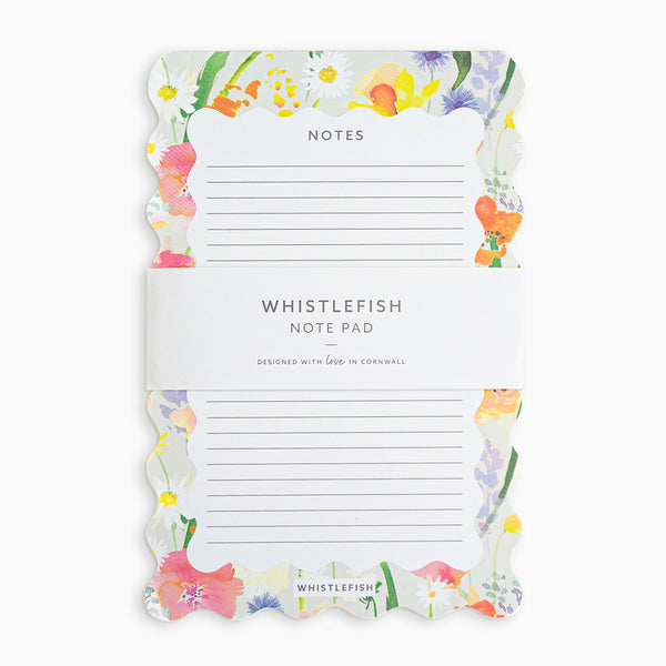 Notepad-WNP03 - Meadow Morning Scalloped Notepad-Whistlefish