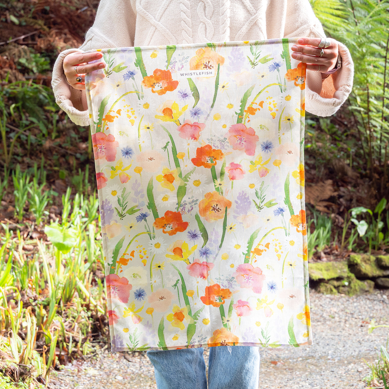 Tea Towel-WTT296 - Meadow Morning Tea Towel-Whistlefish