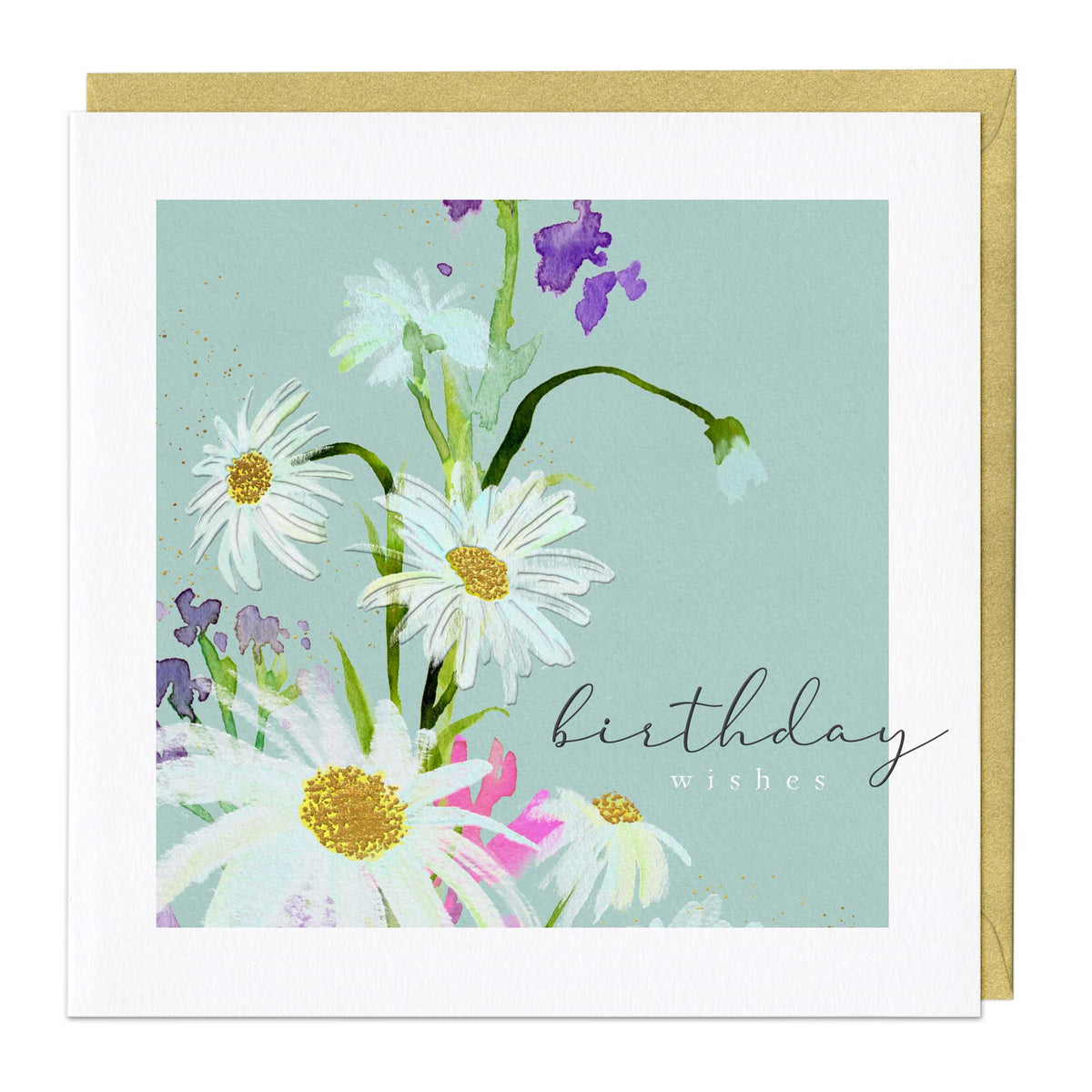 LN113 Messy Daisy Luxury Birthday Card