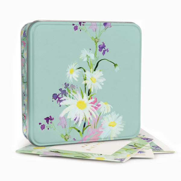 Notelet Tin-DA25NT - Messy Daisy Notelet Tin-Whistlefish