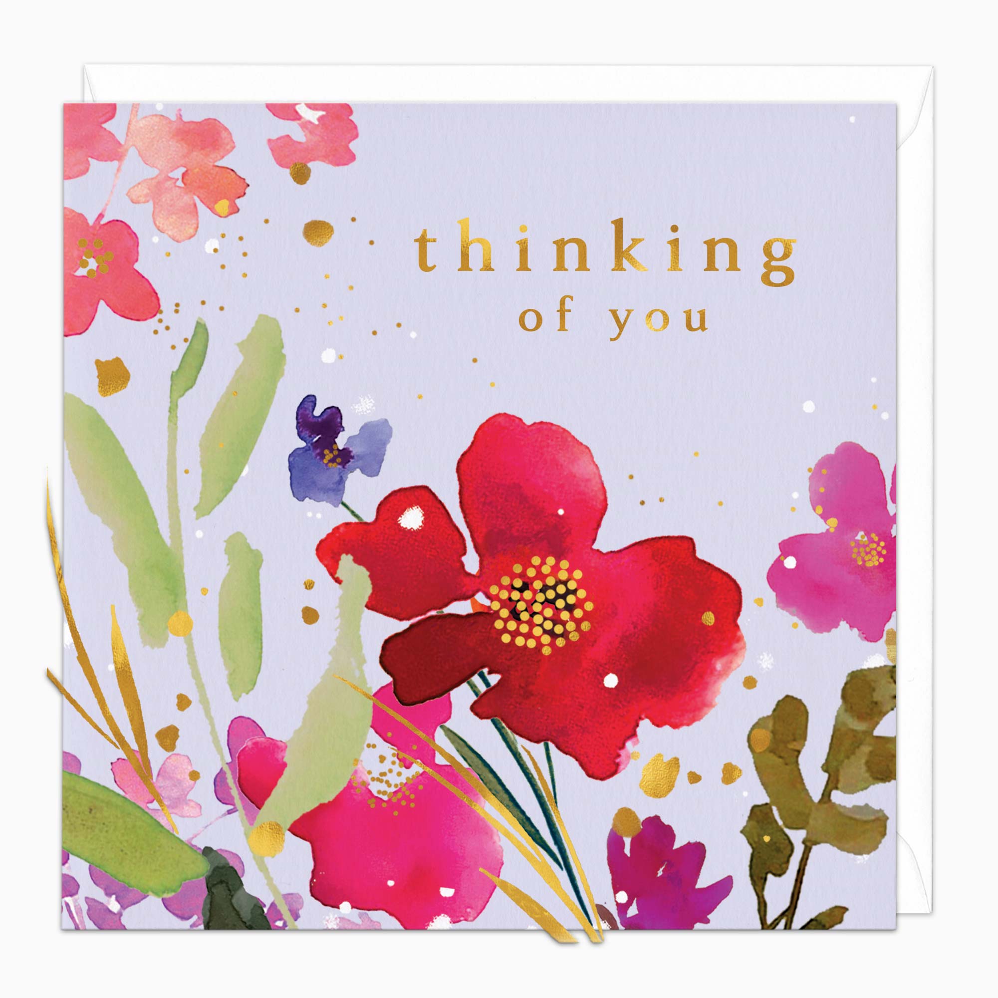 Greeting Card-G614 - Midwinter Frost Floral Birthday Card-Whistlefish