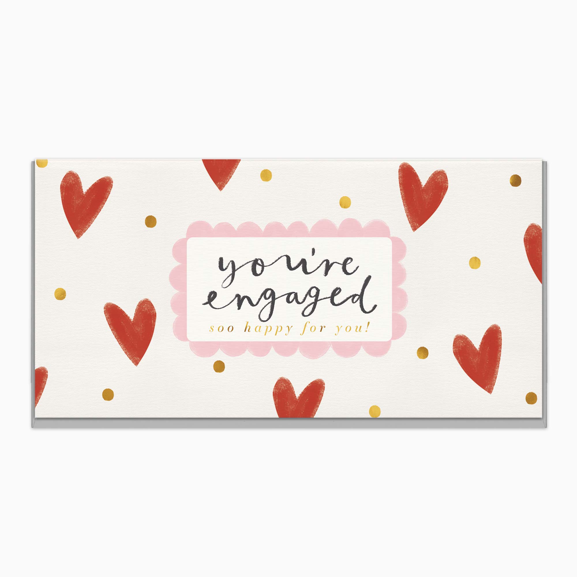 Greeting Card-H057 - Minimal Hearts Engagement Card-Whistlefish