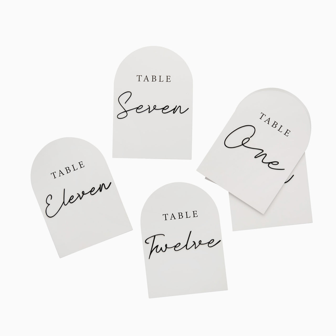 Table Numbers-HBMW112 - Monochrome Arch Card Table Numbers-Hootyballoo