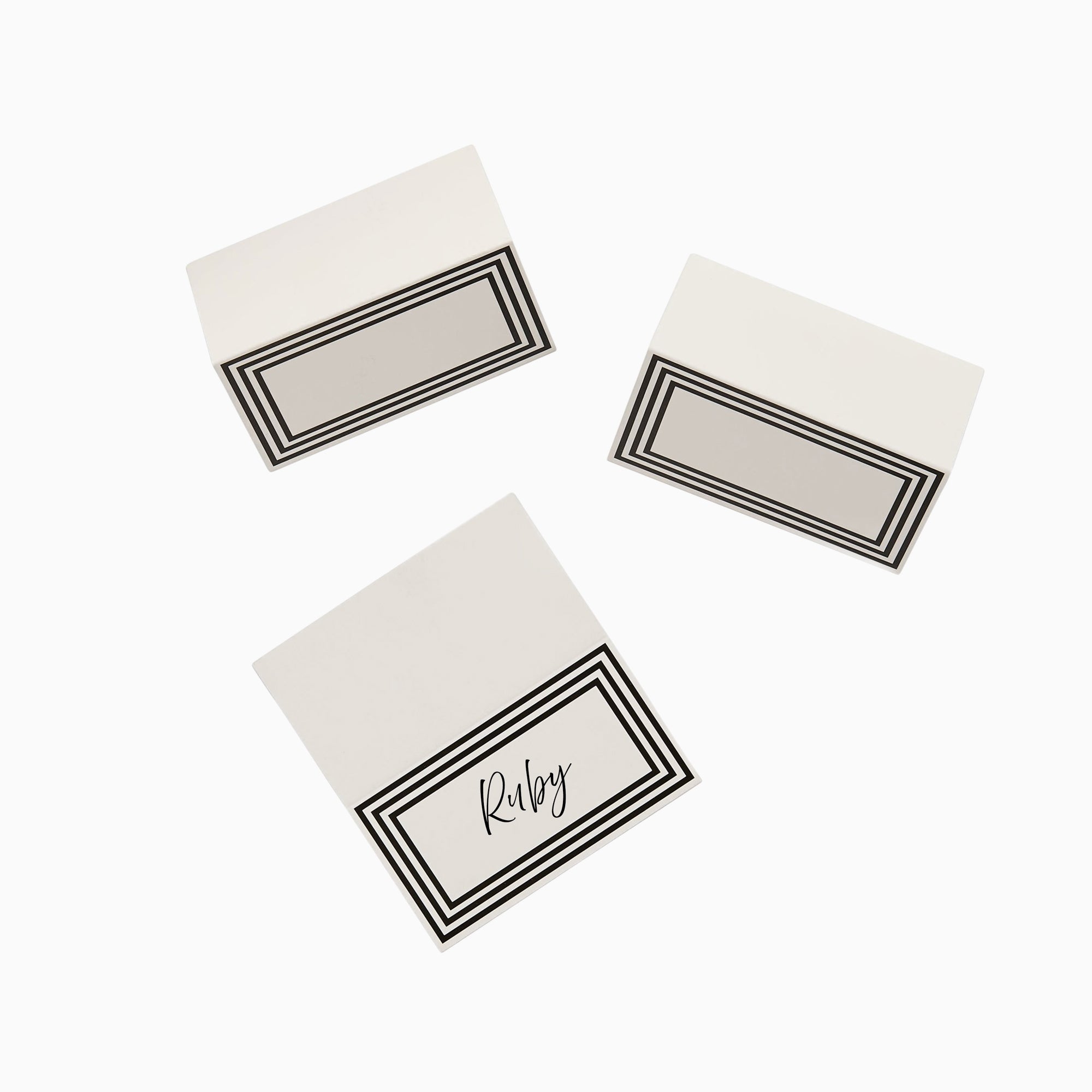 Place Cards-HBMP113 - Monochrome Place Cards-Hootyballoo