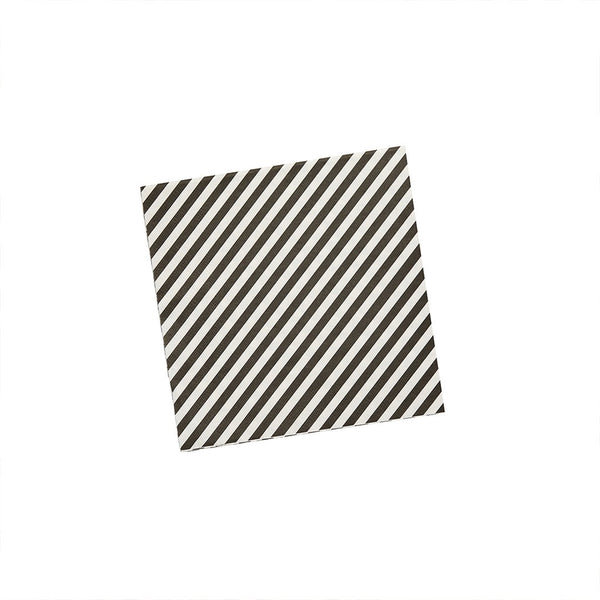Paper Napkins-HBMP103 - Monochrome Striped Paper Napkins-Hootyballoo