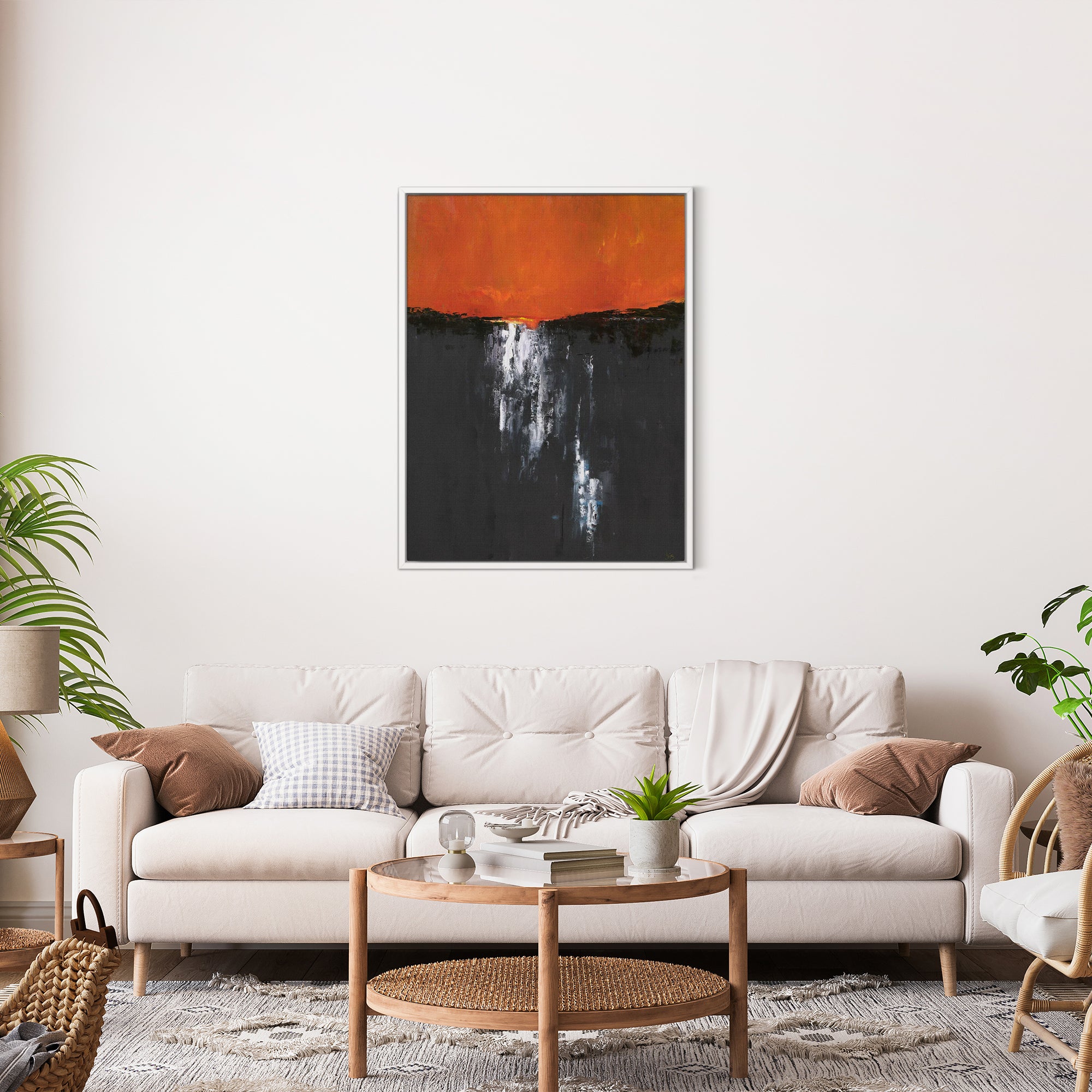 Framed Canvas-ICC136F - Moonshine Framed Canvas-Iris Clelford