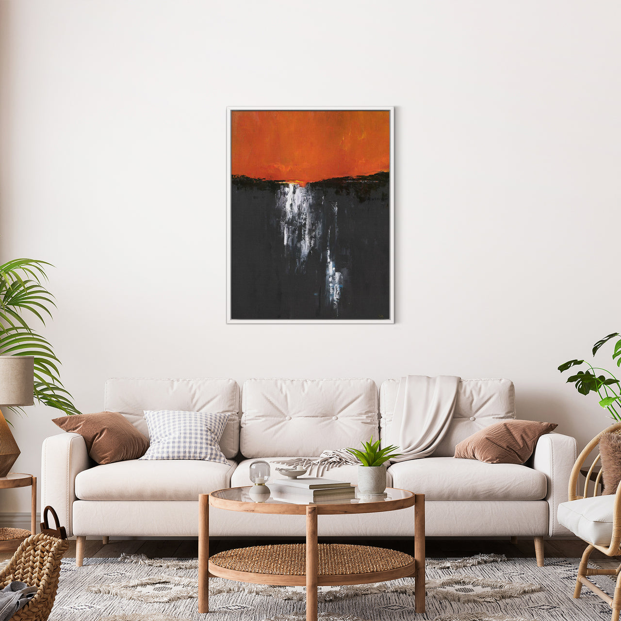 Framed Canvas-ICC136F - Moonshine Framed Canvas-Iris Clelford