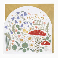 Mushroom Garden Birthday Card - Whistlefish
