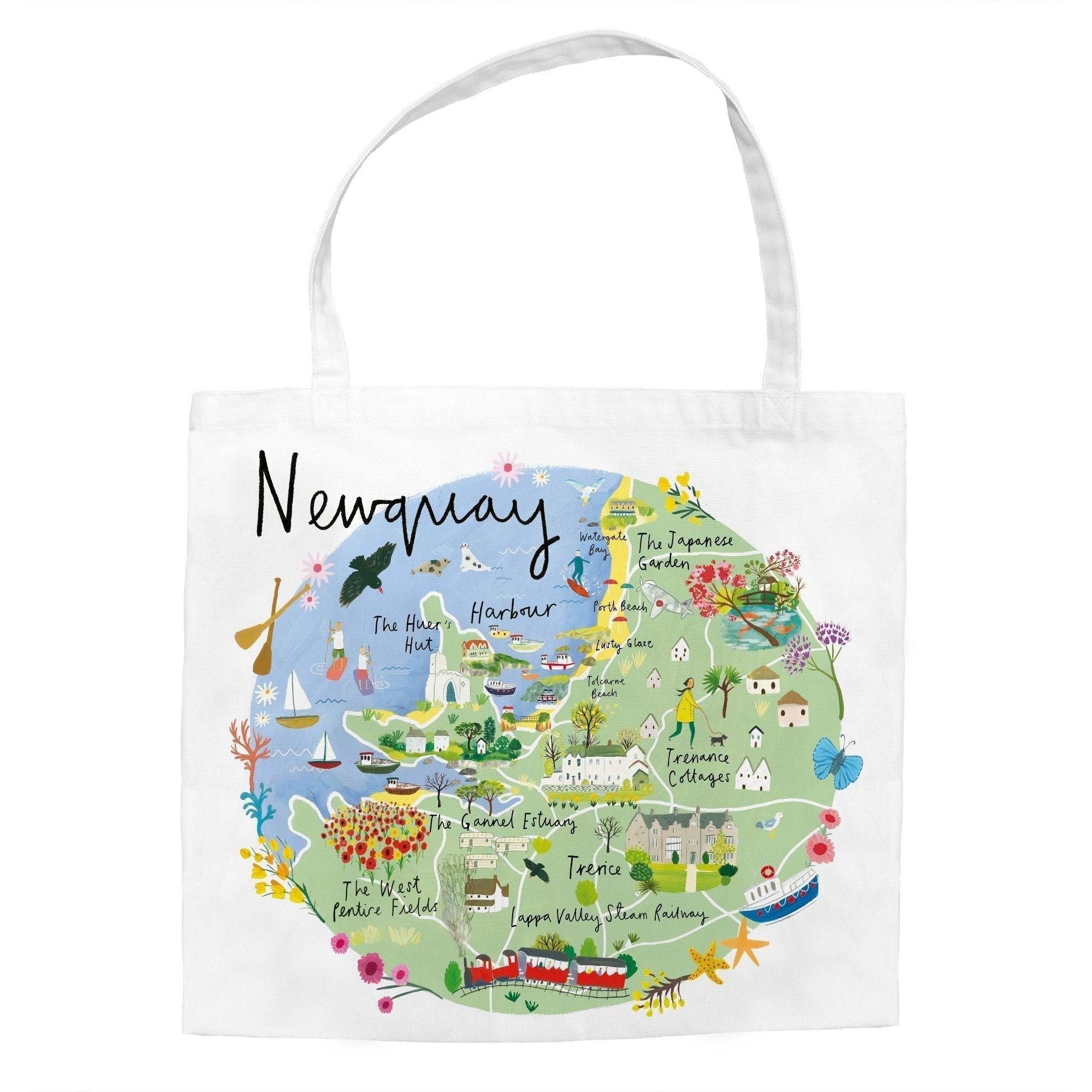 CR06TB Newquay Map Tote Bag