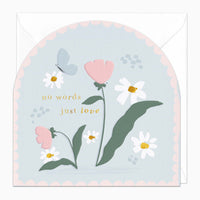 Greeting Card-H180 - No Words, Just Love Sympathy Card-Whistlefish