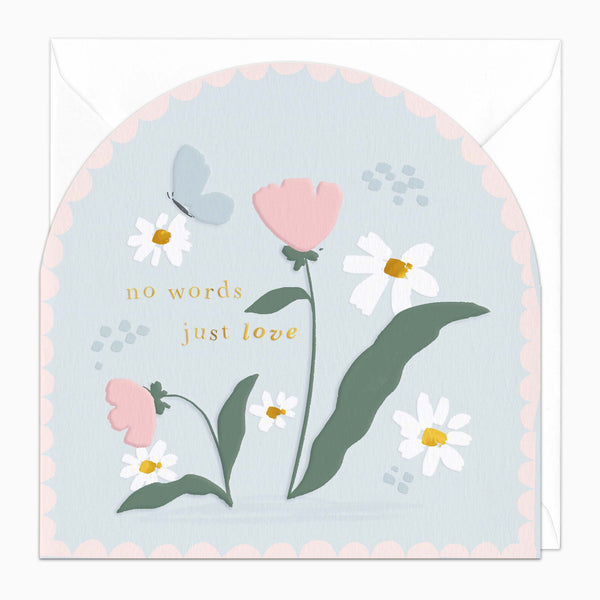 Greeting Card-H180 - No Words, Just Love Sympathy Card-Whistlefish