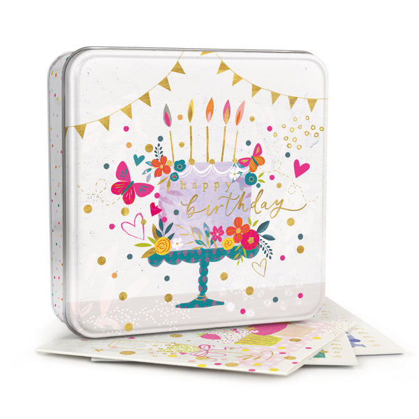 Notelet Tin-MWT64 - Now Let's Eat Cake Notelet Tin-Whistlefish