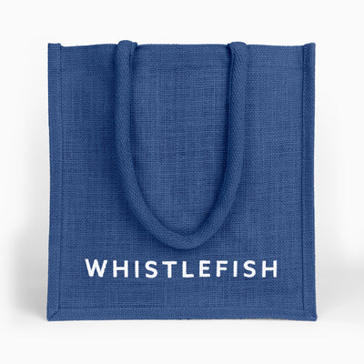 Ocean Blue Small Jute Bag - Whistlefish