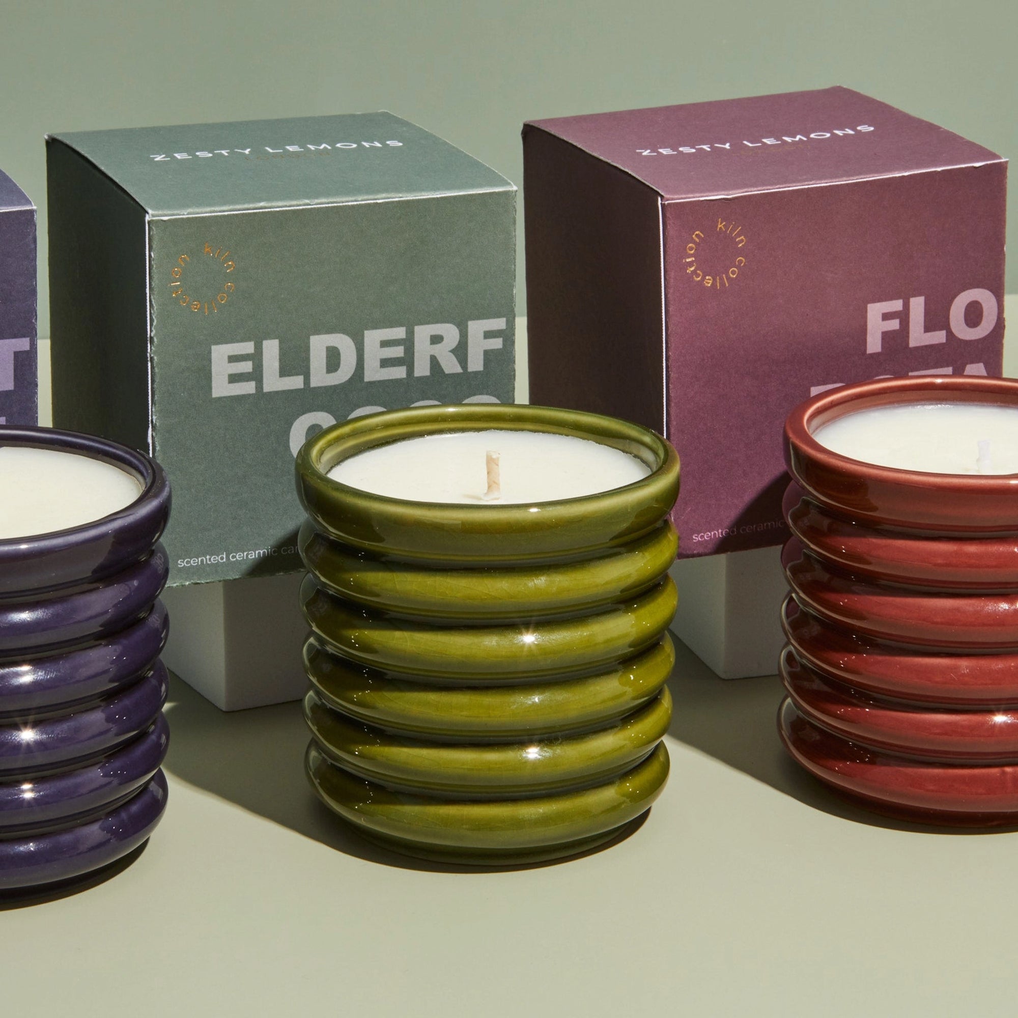 Candle-ZL_0132 - Olive Candle Elderflower & Coconut-Zesty Lemons