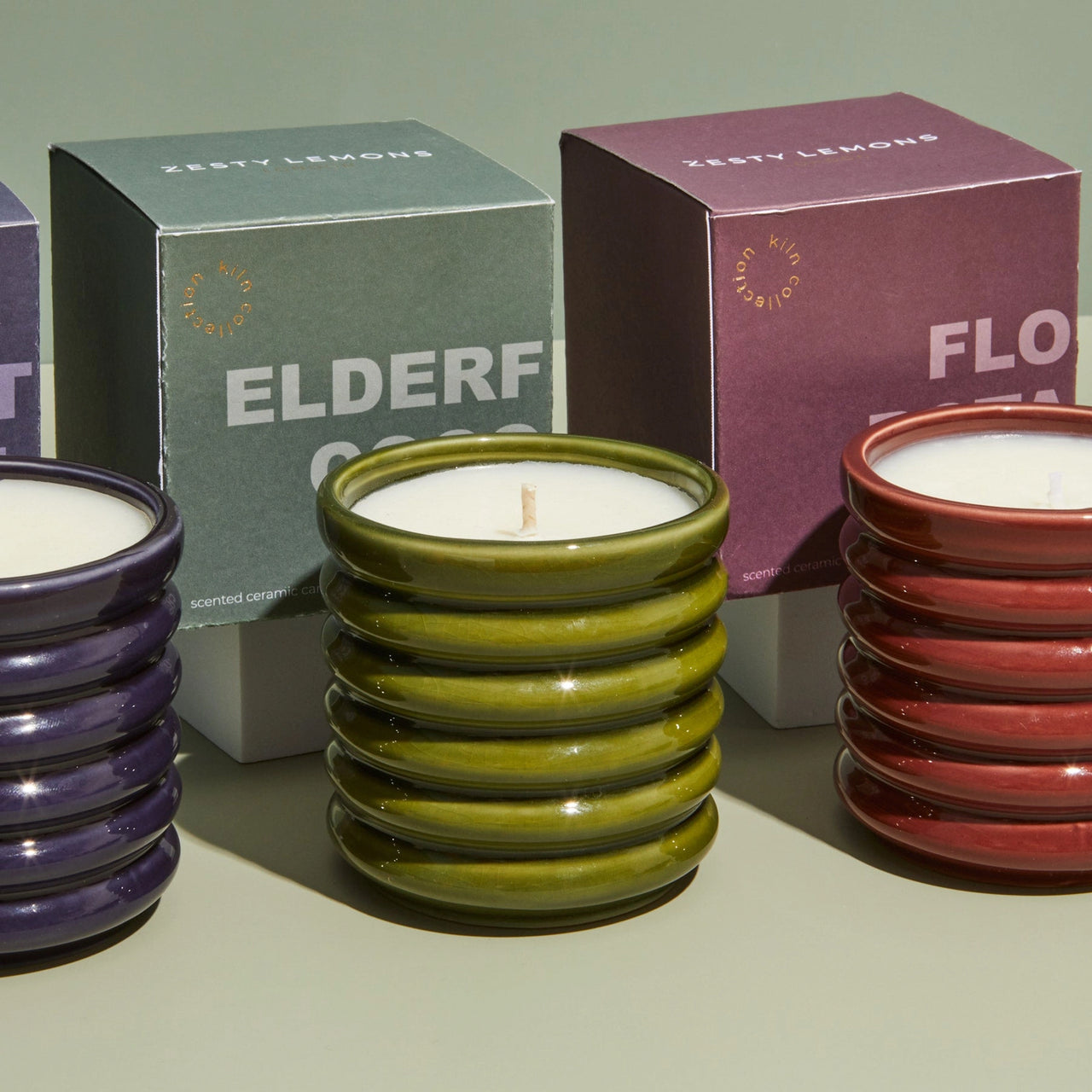 Candle-ZL_0132 - Olive Candle Elderflower & Coconut-Zesty Lemons