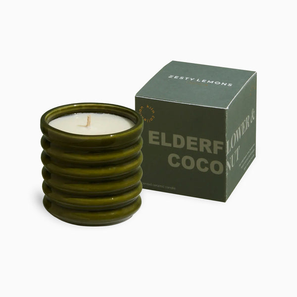 Candle-ZL_0132 - Olive Candle Elderflower & Coconut-Zesty Lemons
