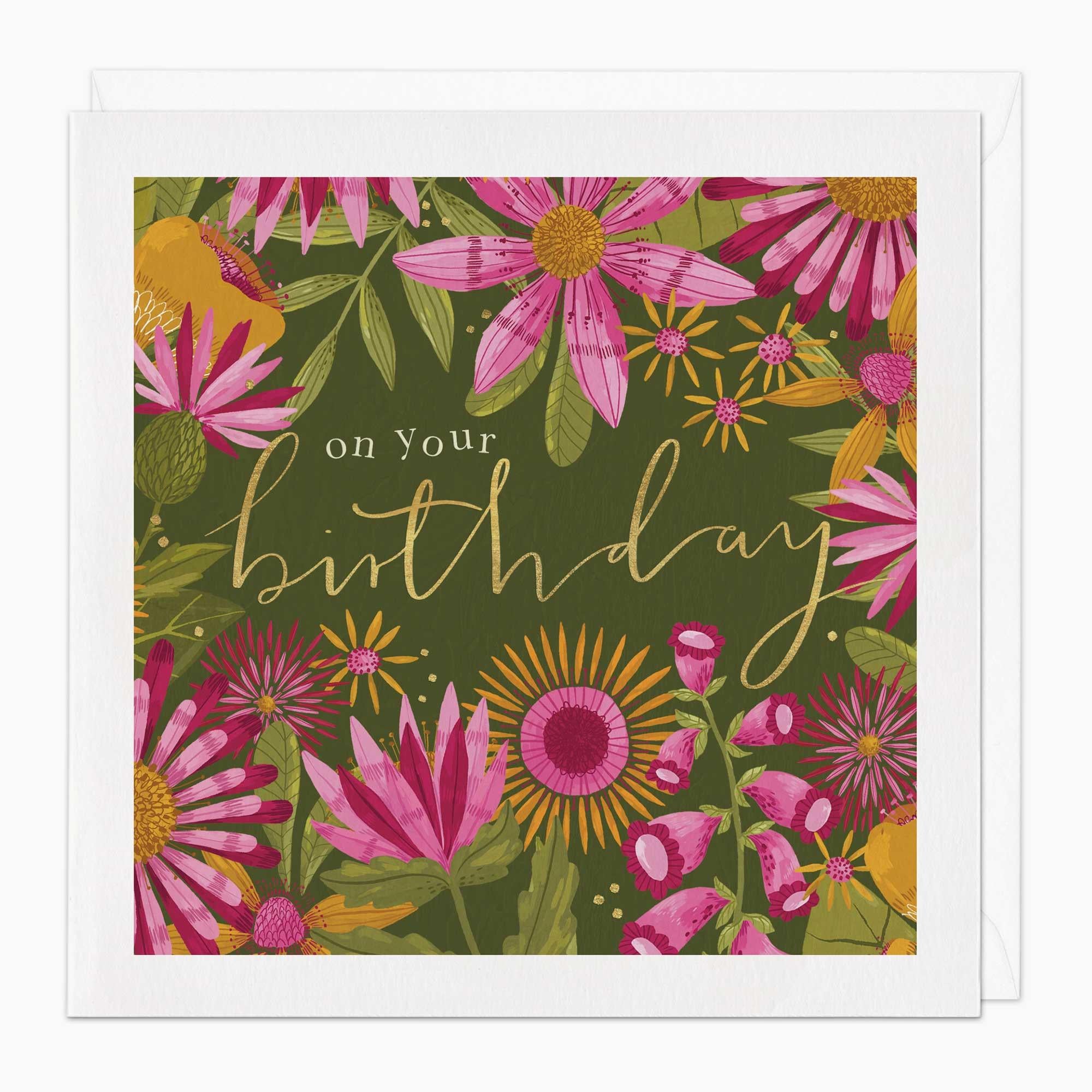 Greeting Card-G118 - On Your Birthday Bloom Card-Whistlefish