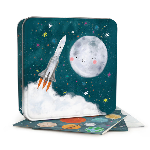 Notelet Tin-MWT66 - Over The Moon Notelet Tin-Whistlefish