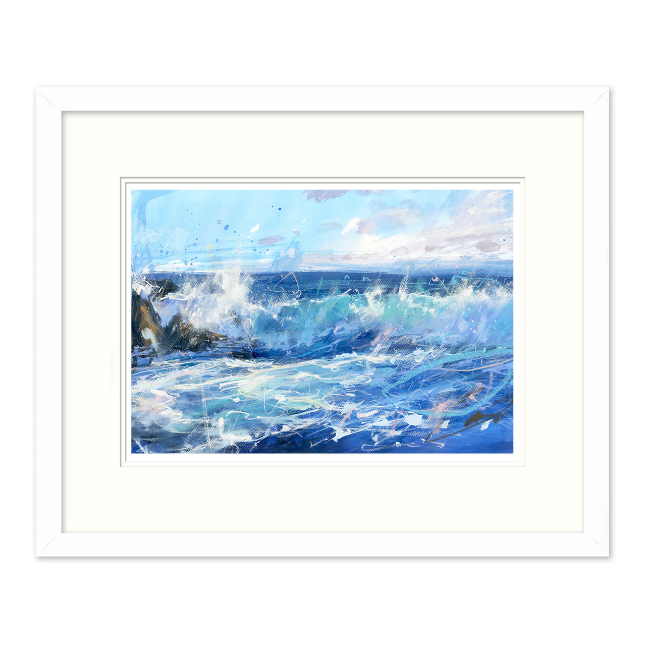 Framed Print-JBPA-PB-104F - Pacific Breaker Framed Print-James Bartholomew
