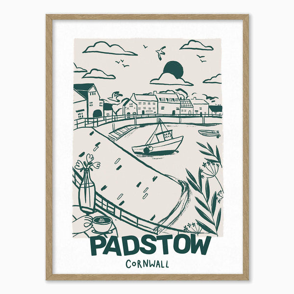 Framed Print-WF1078F - Padstow Large Framed Print-Whistlefish