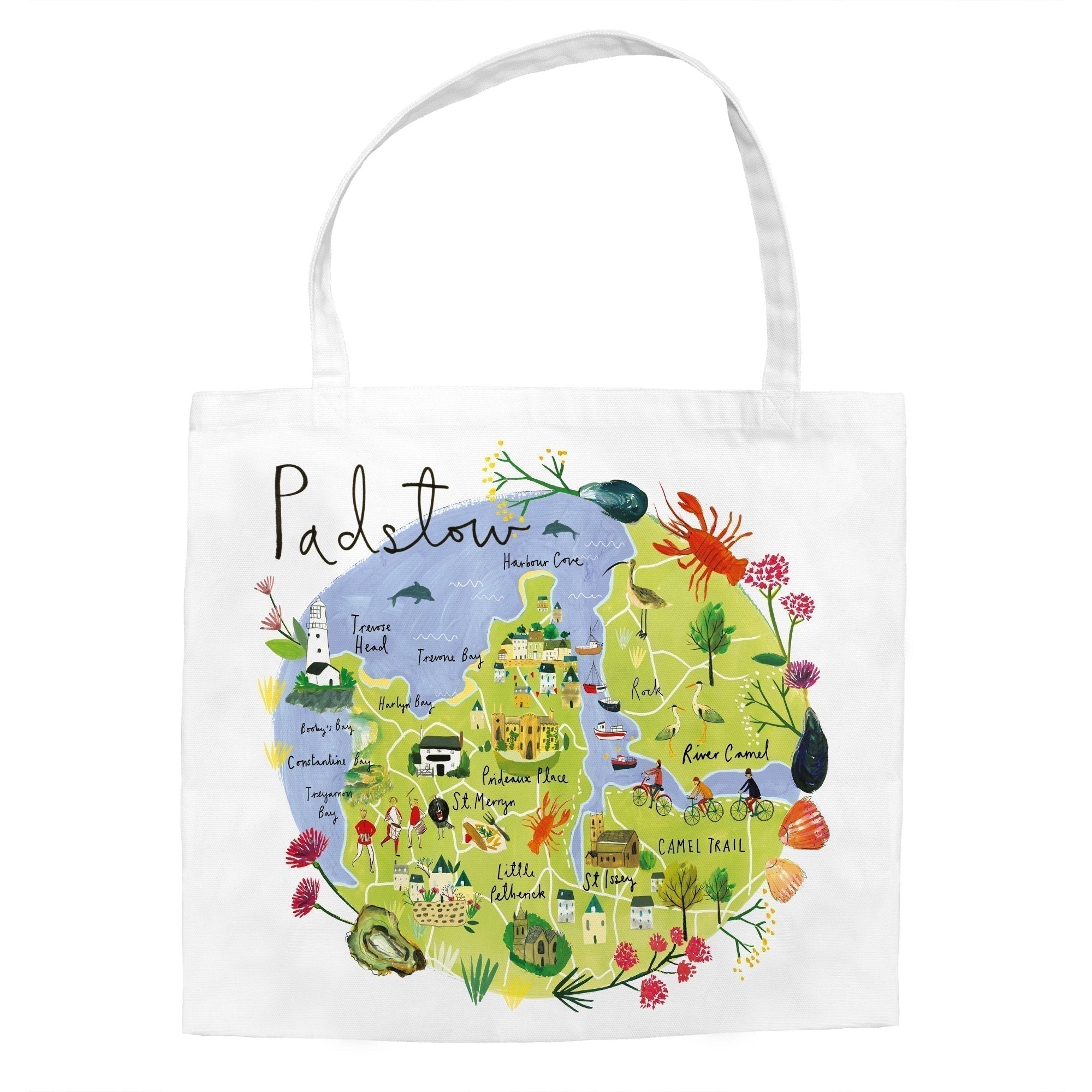 CR02TB Padstow Map Tote Bag