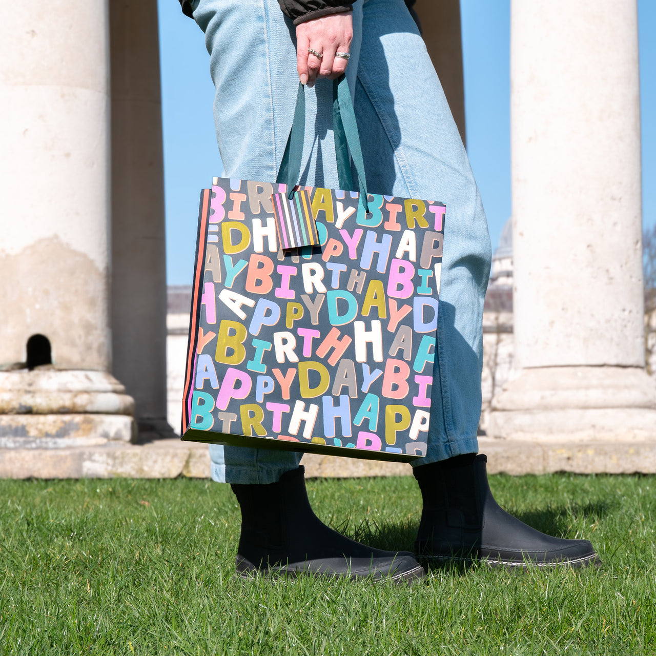 Gift Bag-WGB17LB - Party Letters Birthday Large Gift Bag-Whistlefish