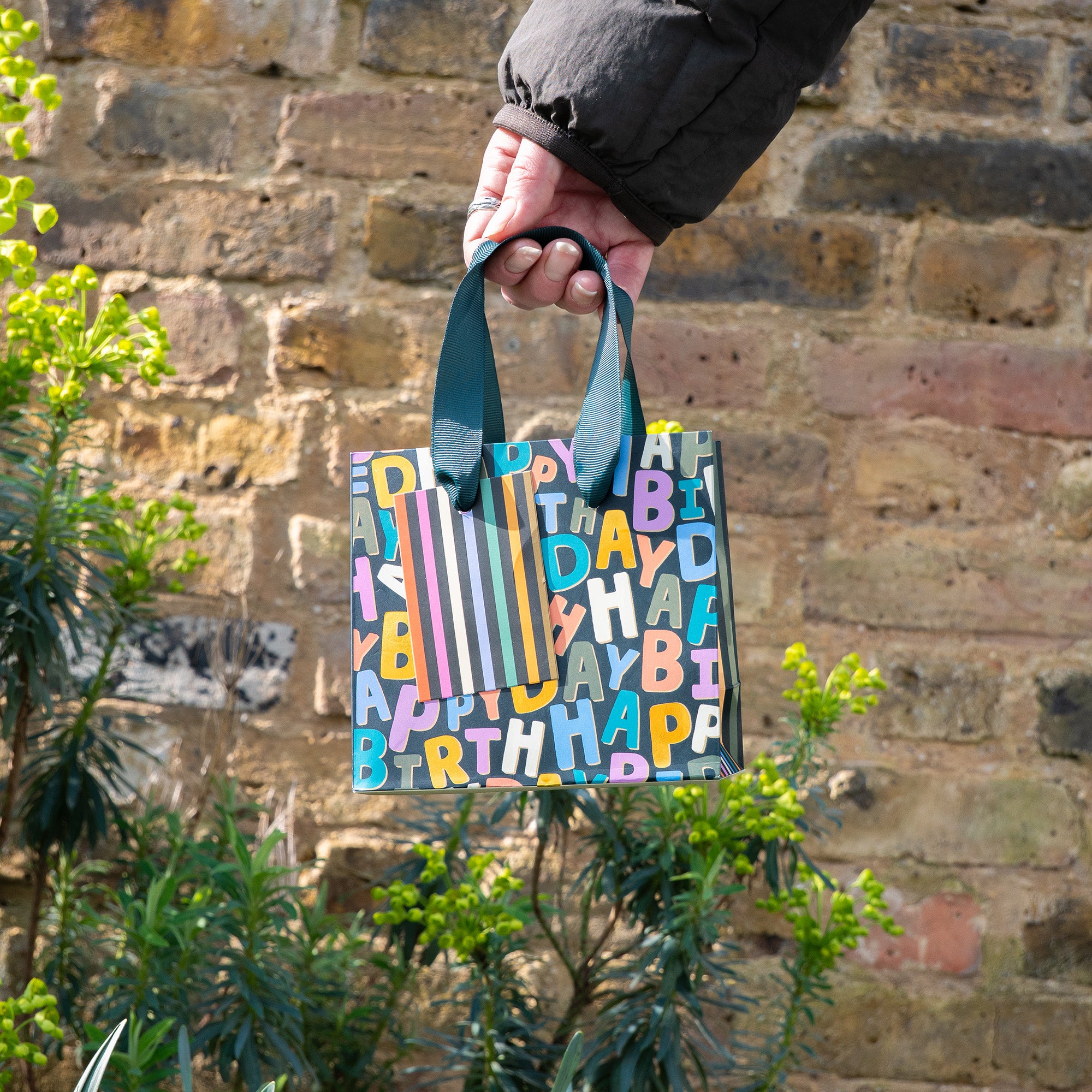 Gift Bag-WGB17SB - Party Letters Birthday Small Gift Bag-Whistlefish