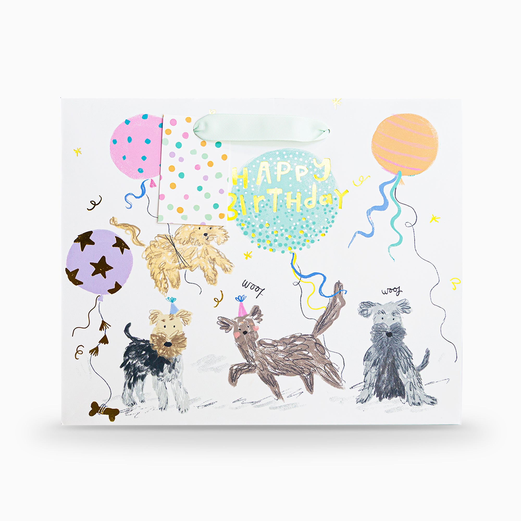 Gift Bag-WGB05MB - Party Pooches Medium Gift Bag-Whistlefish