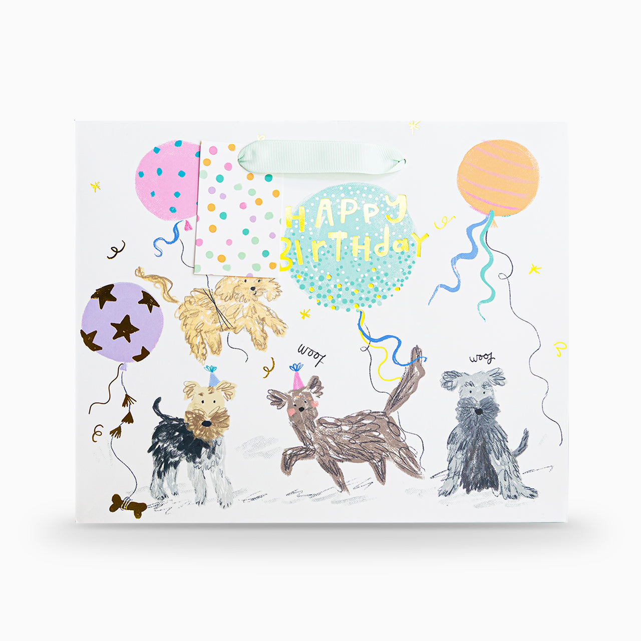 Gift Bag-WGB05MB - Party Pooches Medium Gift Bag-Whistlefish